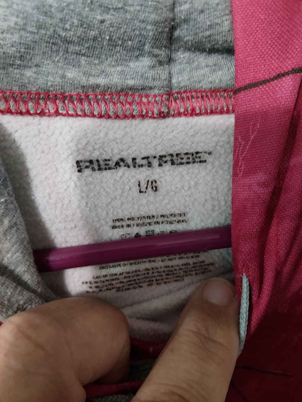 Realtree Pink Camo Hoodie with Brown Leaf Accents - Picture 3 of 3